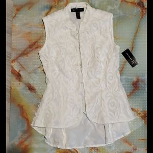 International Concepts I.N.C. Button-Up Lace Top